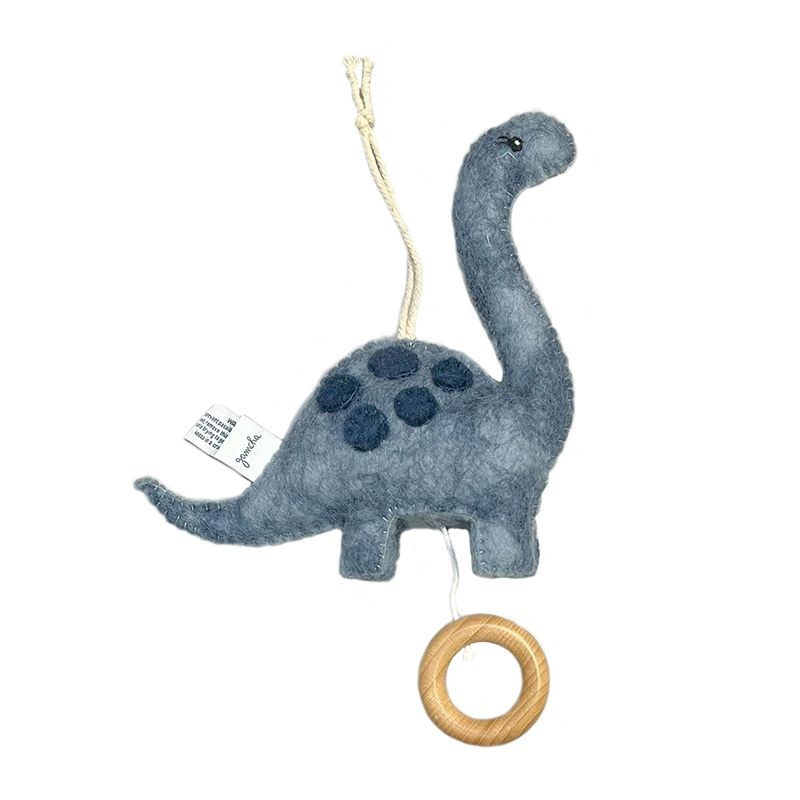 Gamcha - Schöne und mit Liebe zum Detail handgefertigte Spieluhr mit Dinosauerier. Das Mobile ist wunderschön mit einem niedlichen Band verpackt - perfektes Geschenk zur Babyparty, zum Geburtstag oder als Mutterschaftsgeschenk.