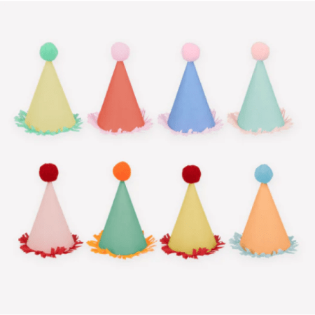 Meri Meri Mini Party Hüte sind ideal für eine Zirkusparty, eine Geburtstagsparty oder einen anderen feierlichen Anlass.