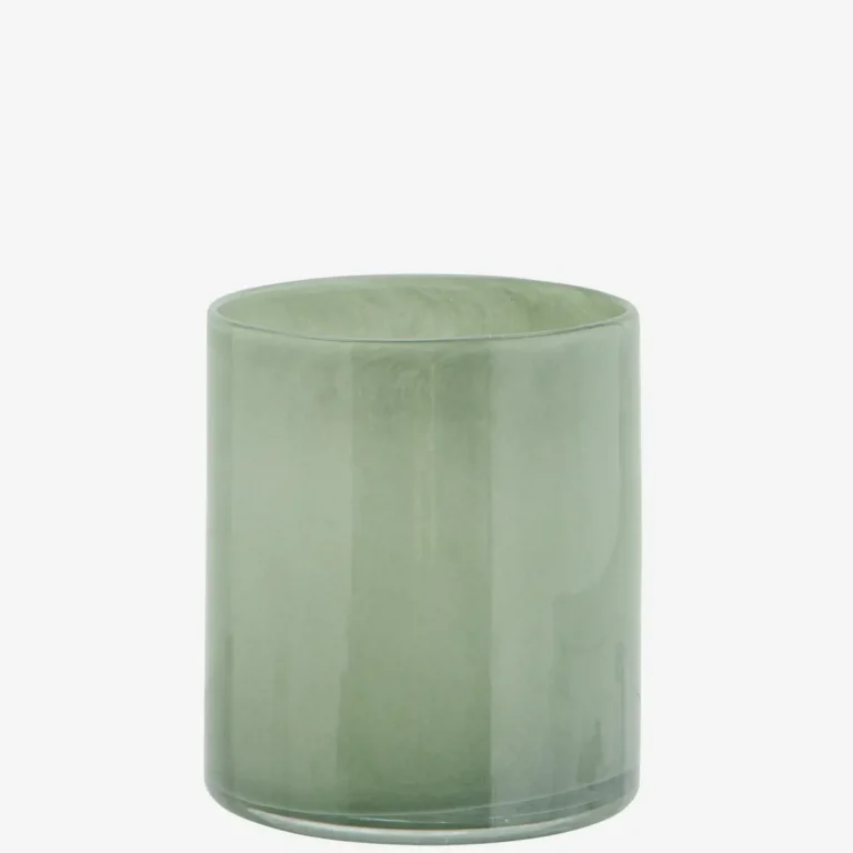 Madam Stoltz - grüner Übertopf aus Glas, kann auch als Vase genutzt werden