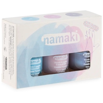 Namaki - Kindernagellack auf Wasserbasis ohne bedenkliche Inhaltsstoffe. Schnell trocknend, leicht zu entfernen - abziehbar. Bio zertifiziert