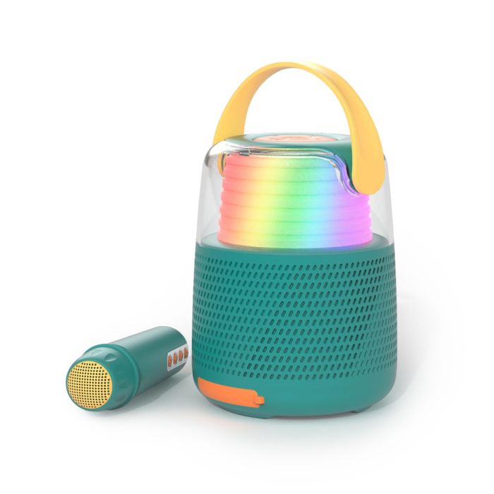 MOB - Ein leuchtender Bluetooth Karaoke-Lautsprecher mit einem Mikrofon und total verrückten Soundeffekten - klingt gut oder?